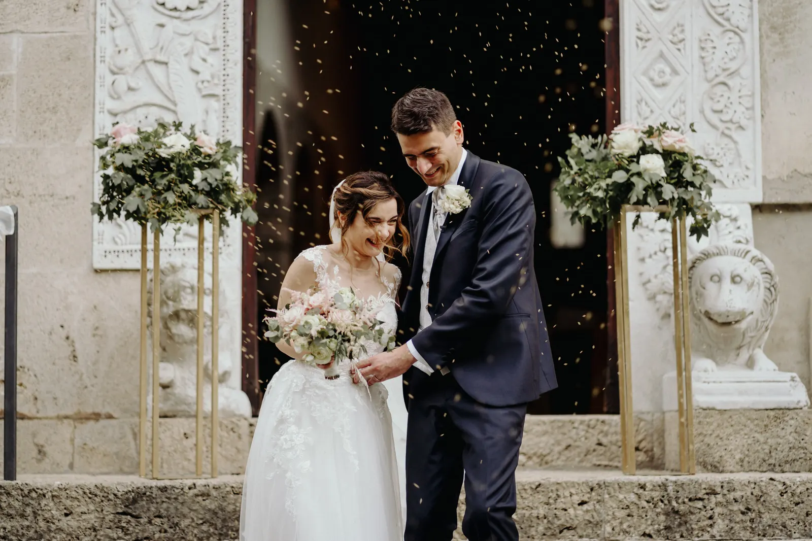 Martina daniele wedding ceremony exit church