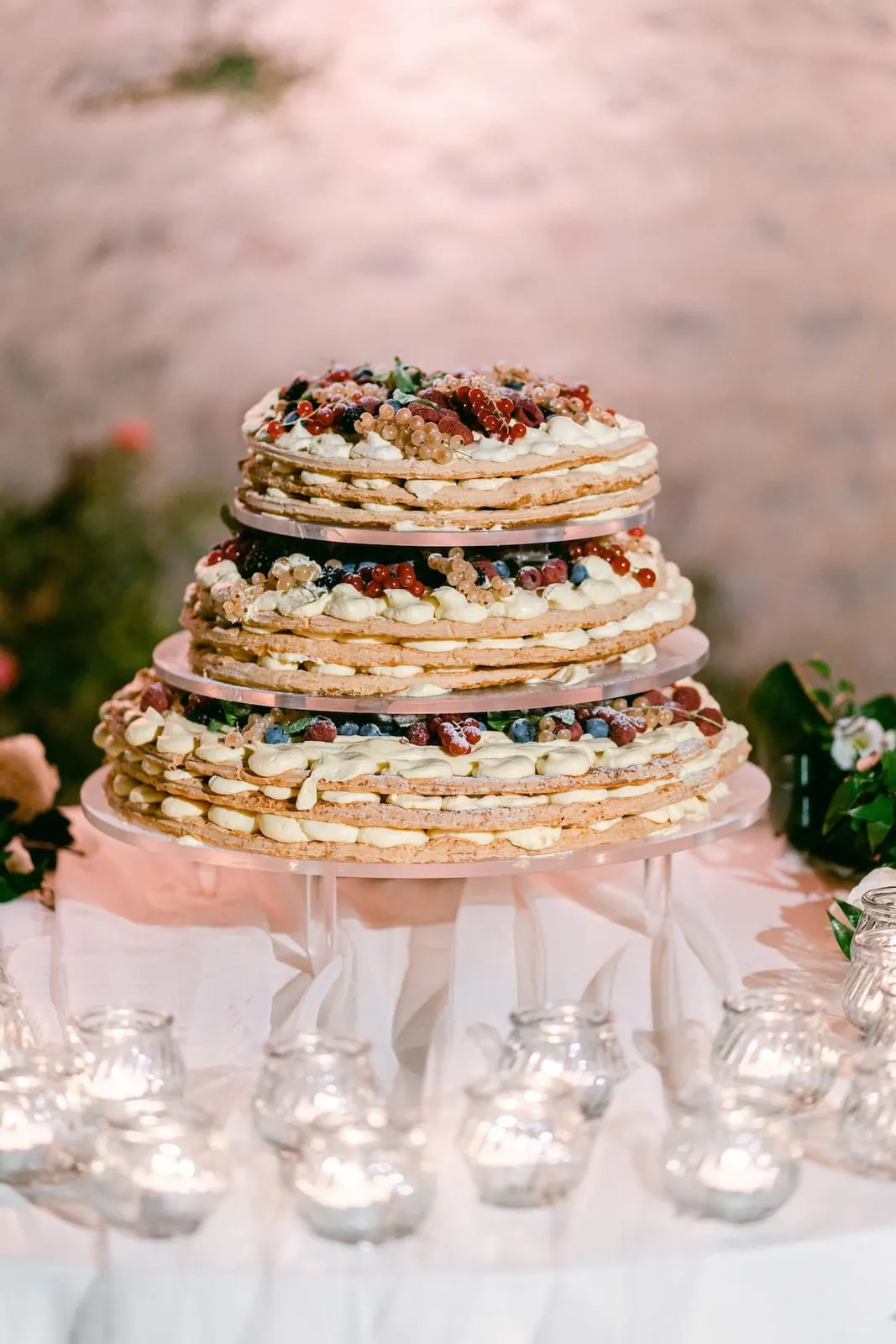 Wedding cake detail abbazia san pietro valle reception